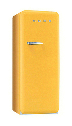 Smeg FAB28Q Fridge with Freezer Compartment, A++ Energy Rating, 60cm Wide, Right-Hand Hinge Yellow